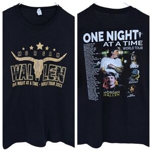 Morgan Wallen‎ One Night at a Time 2023 Graphic T Shirt XL Black Country Music